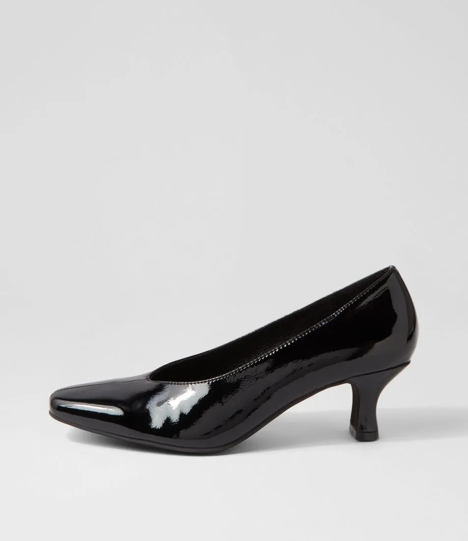 DJANGO & JULIETTE Chese Black Patent Leather Pump Heels