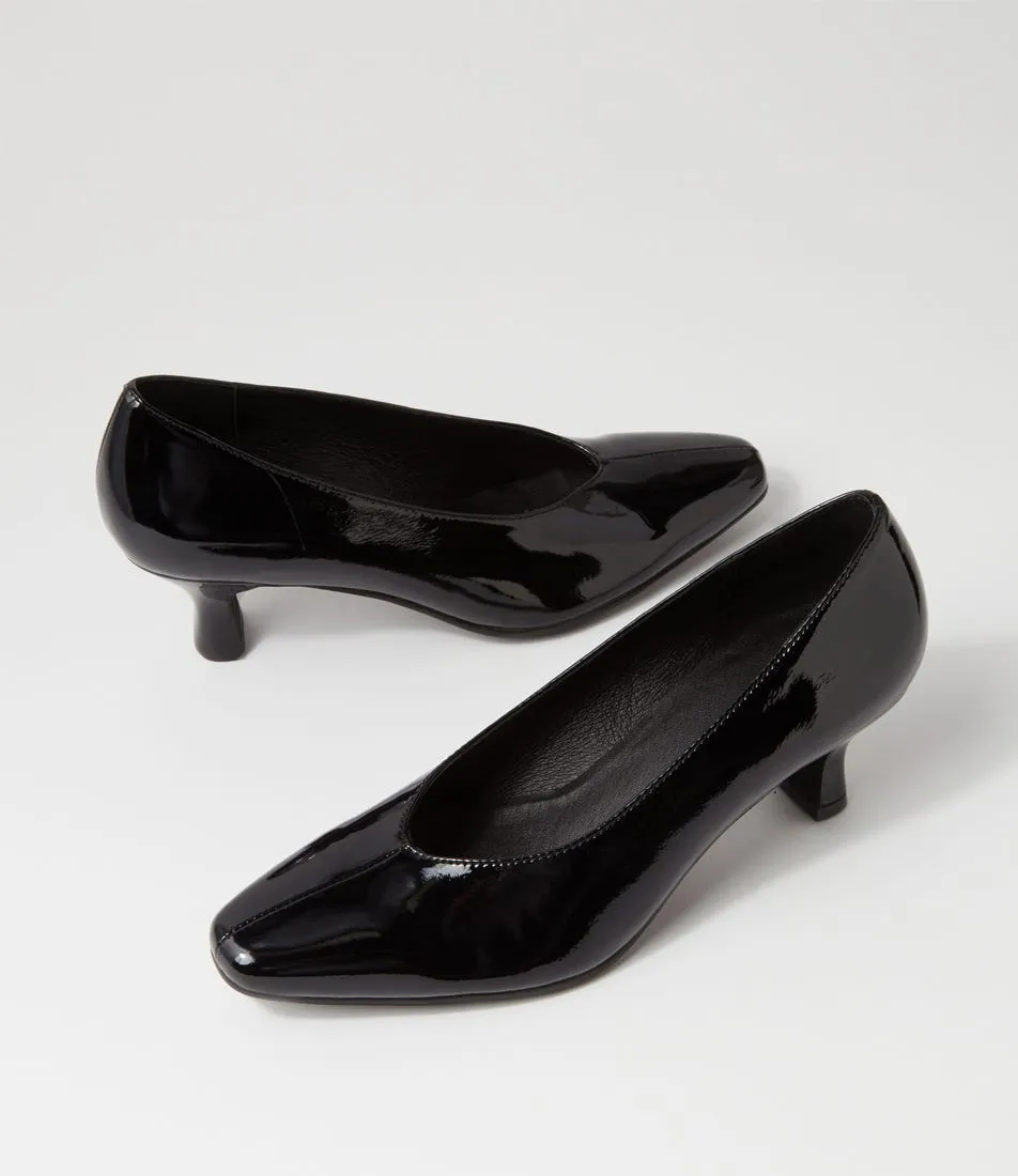 DJANGO & JULIETTE Chese Black Patent Leather Pump Heels