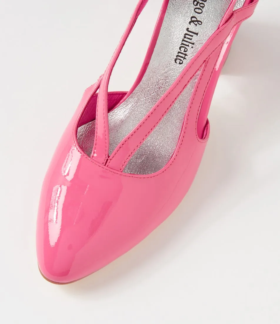 DJANGO & JULIETTE Kenzy Pretty Pink Patent Leather Heels