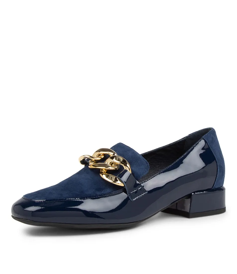 DJANGO & JULIETTE Vivandy Navy Patent Leather Heels