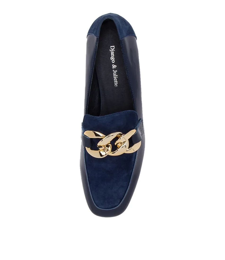 DJANGO & JULIETTE Vivandy Navy Patent Leather Heels