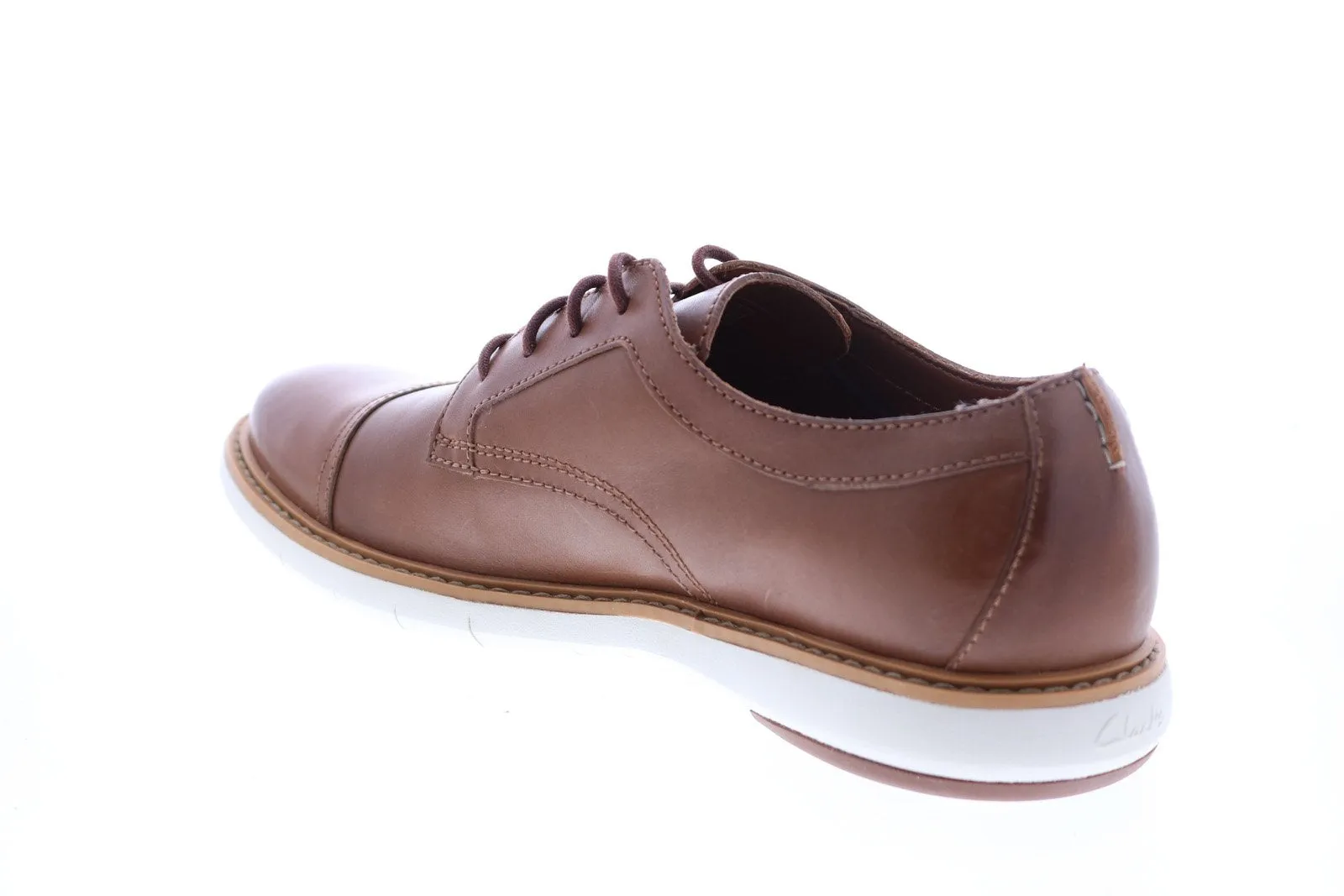 Draper Cap Mens Brown Leather Cap Toe Oxfords