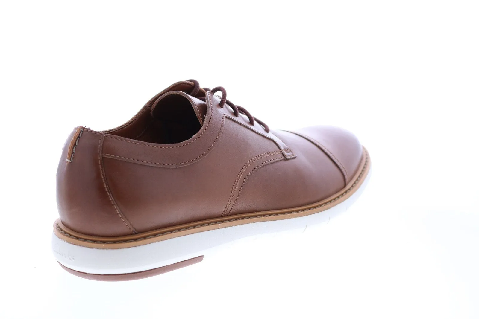 Draper Cap Mens Brown Leather Cap Toe Oxfords