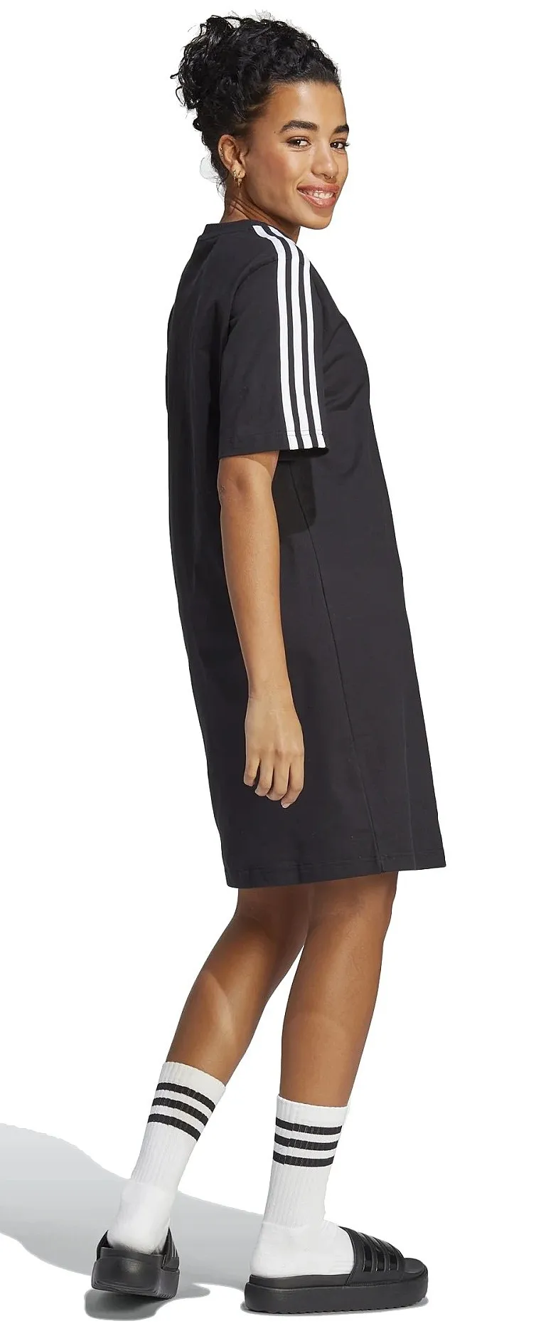 dress adidas Performance Essentials 3 Stripes Boyfriend - Black - women´s