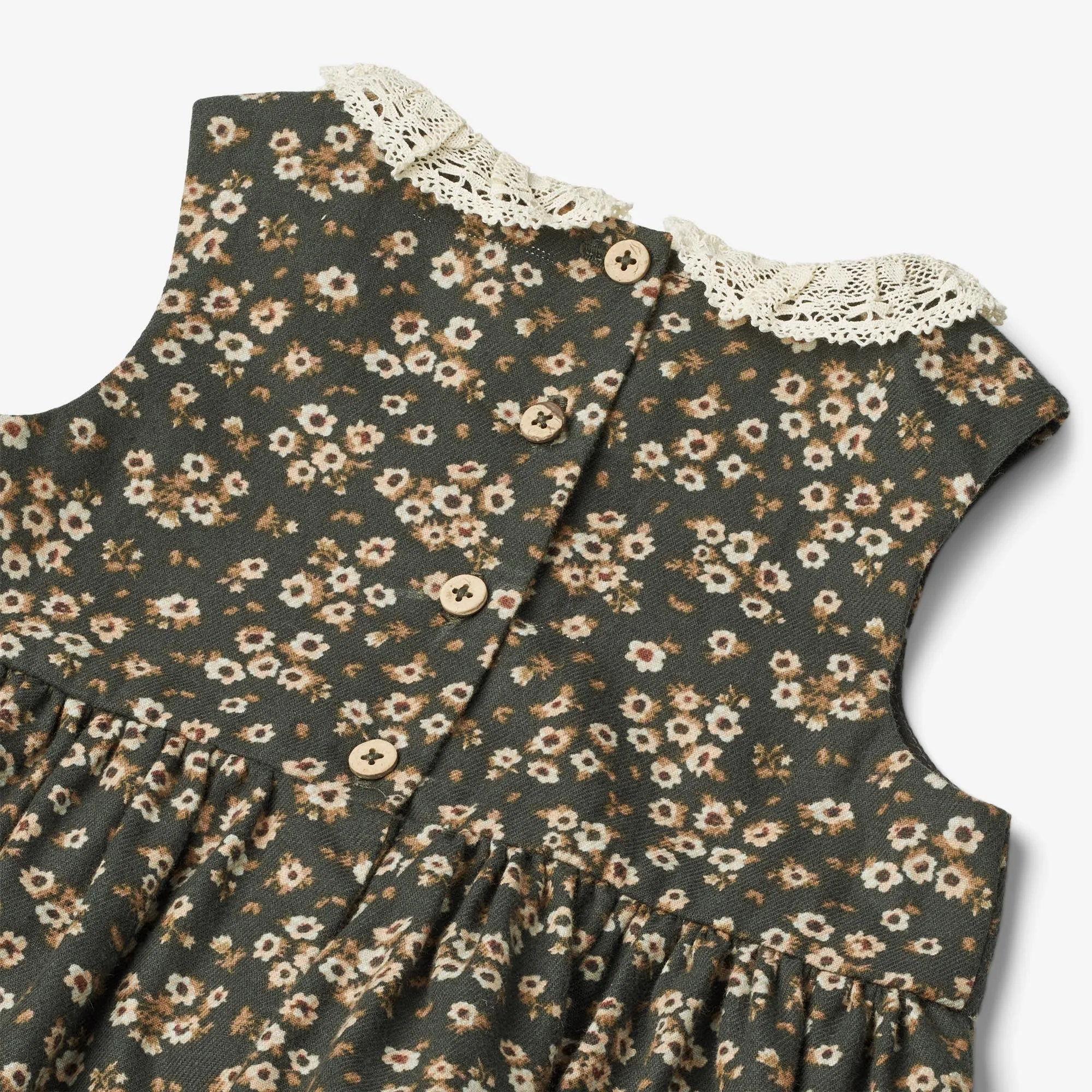 Dress Elma Sleeveless | Baby - black coal flowers