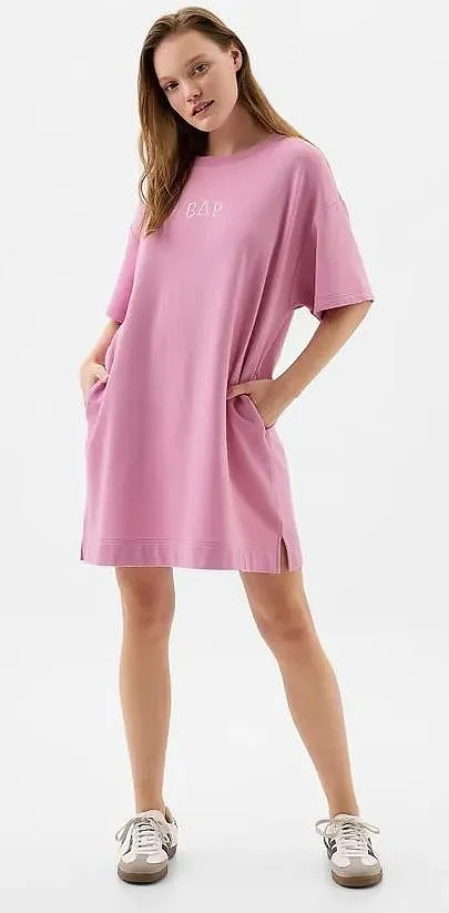 dress GAP Logo GAP French Terry - Sugar Pink - women´s