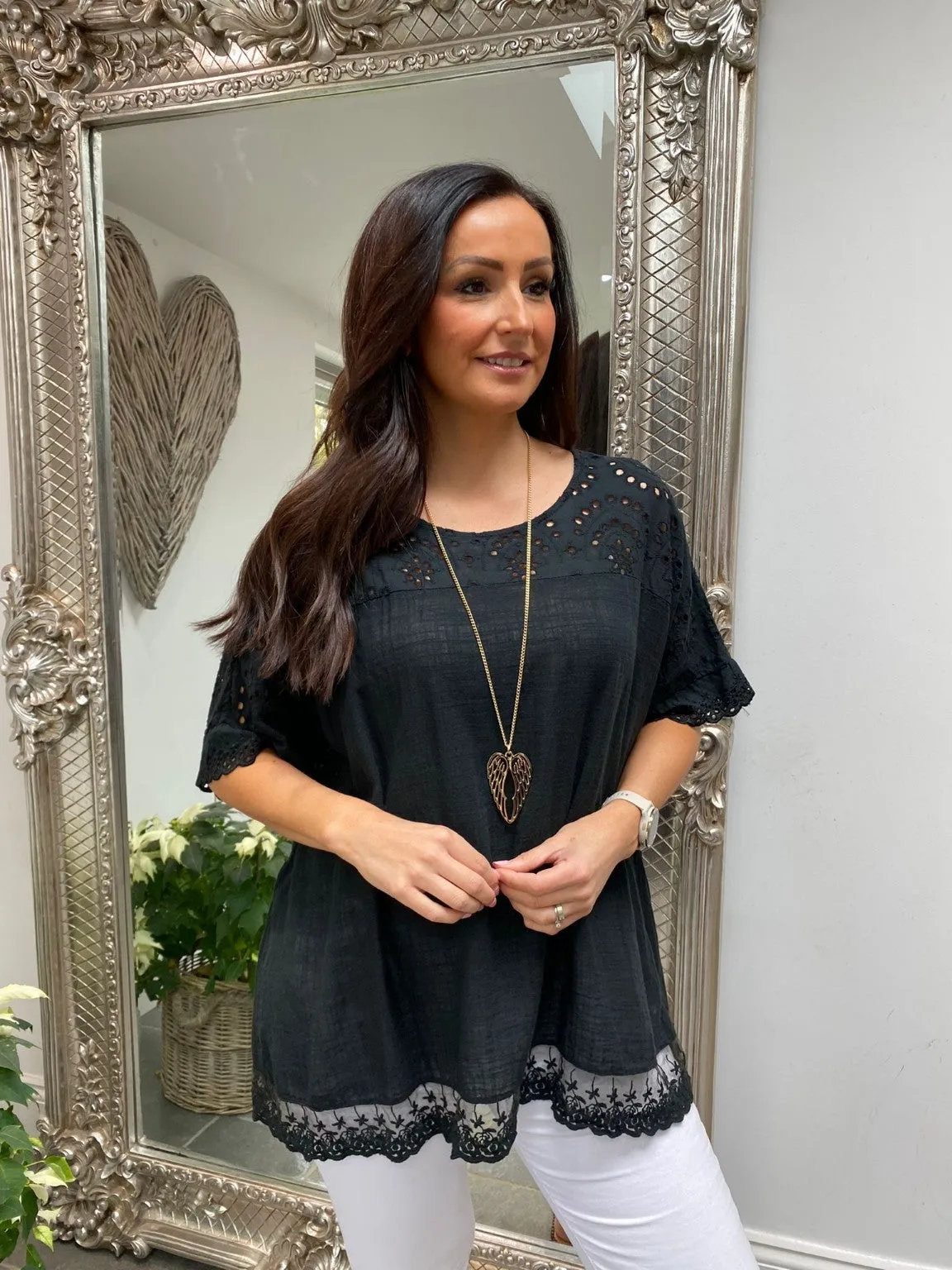 Embroidered Lace Blouse Erin