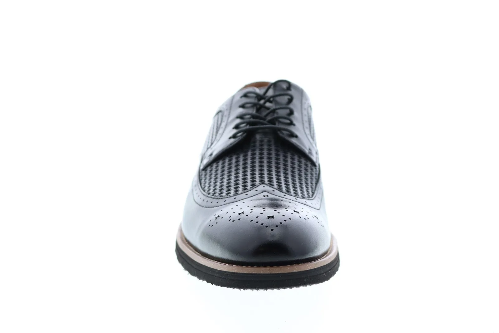 Emile Mens Black Leather Wingtip Oxfords Shoes