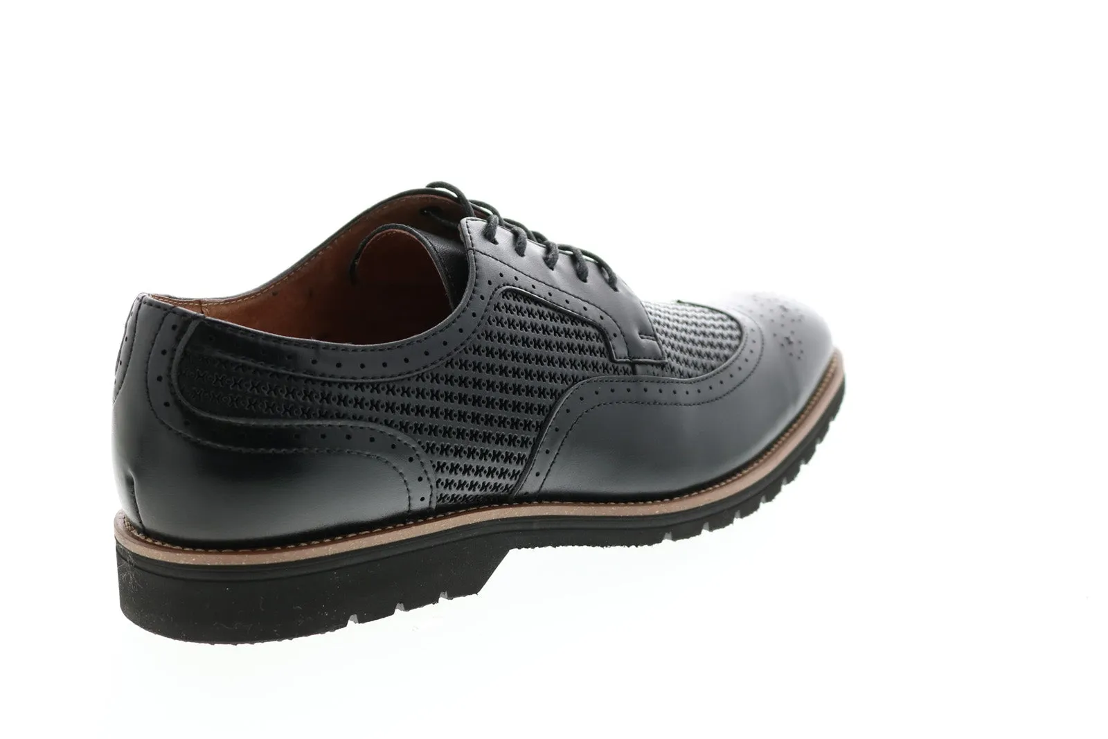 Emile Mens Black Leather Wingtip Oxfords Shoes