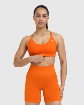 Flame Orange Daily Wear Sports Bra