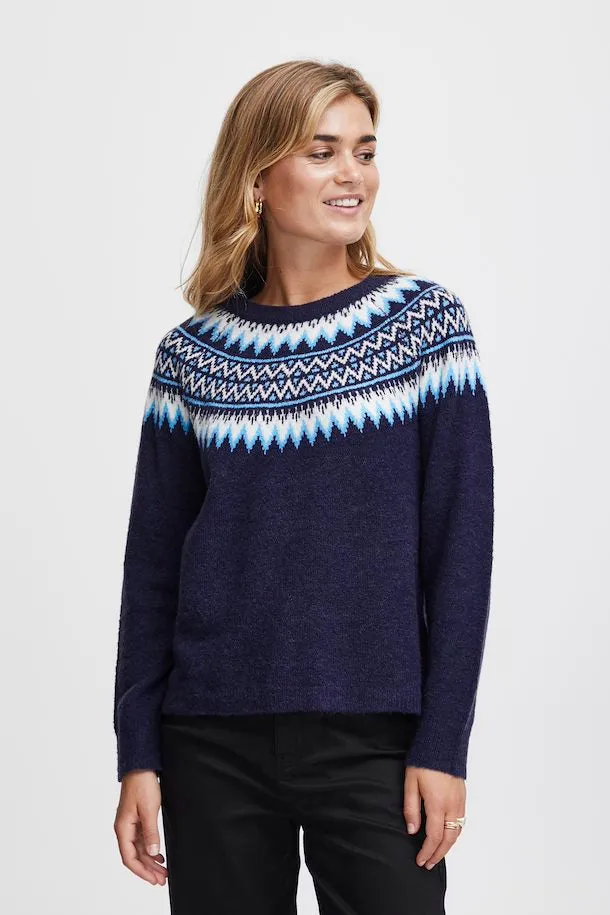 Fairisle Knit Sweater - Fransa