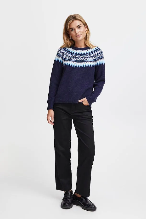 Fairisle Knit Sweater - Fransa