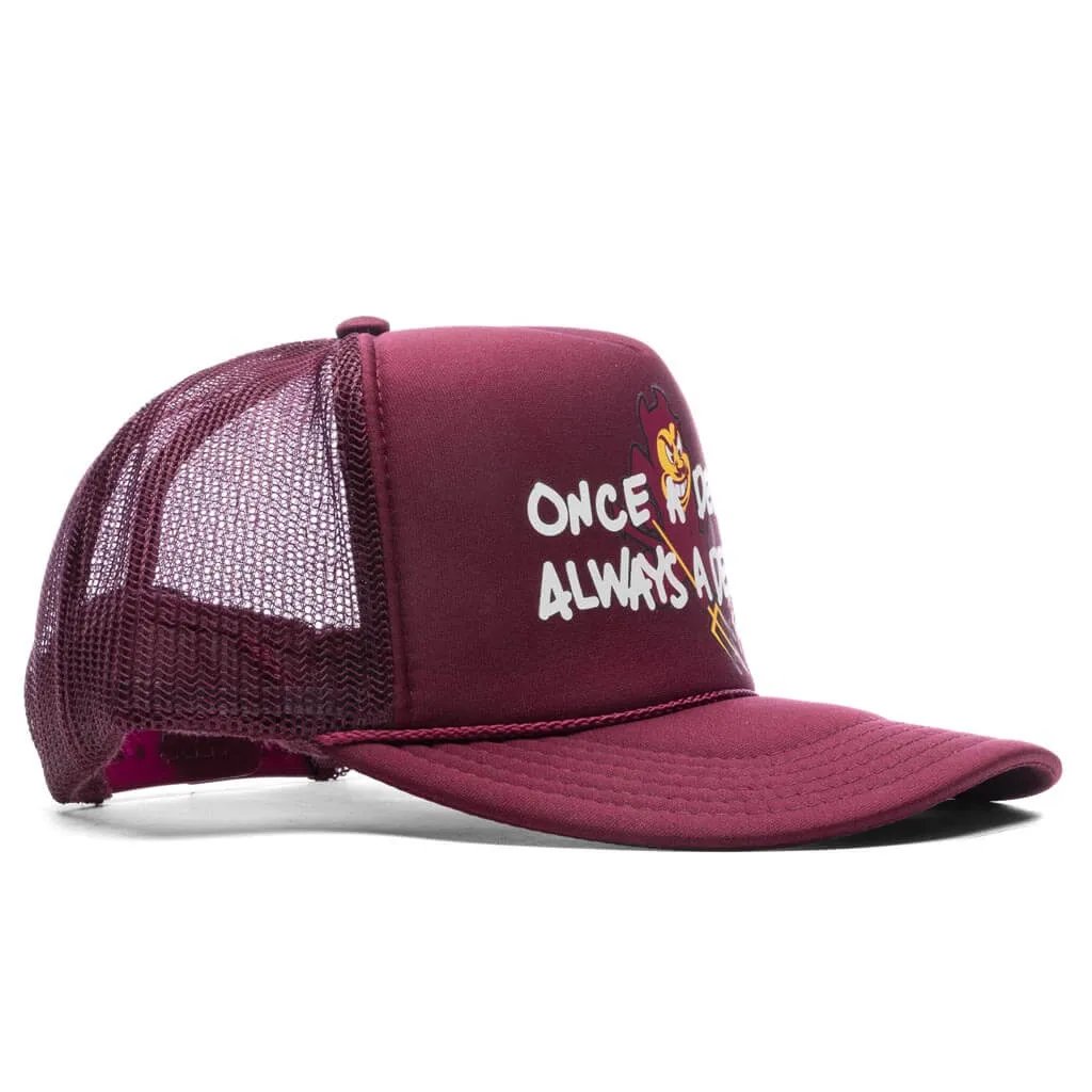 Feature x ASU Once a Devil Trucker Hat Maroon