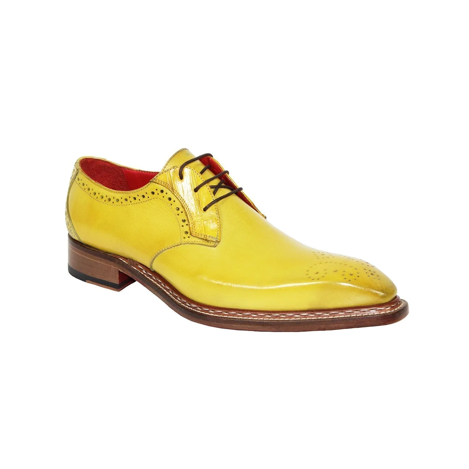 Fennix Tyler Yellow Calf Leather Oxfords