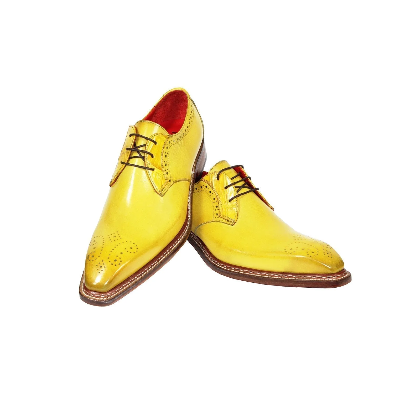 Fennix Tyler Yellow Calf Leather Oxfords