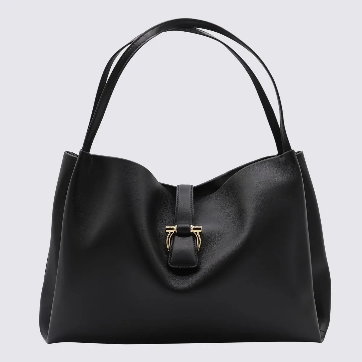 Ferragamo Black Leather Shoulder Bag