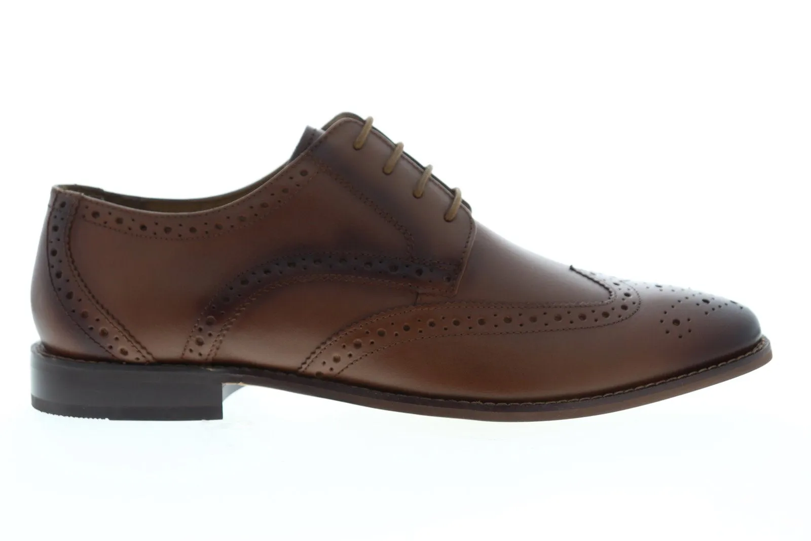 Finley II Wingtip Oxford Mens Brown Leather Oxfords