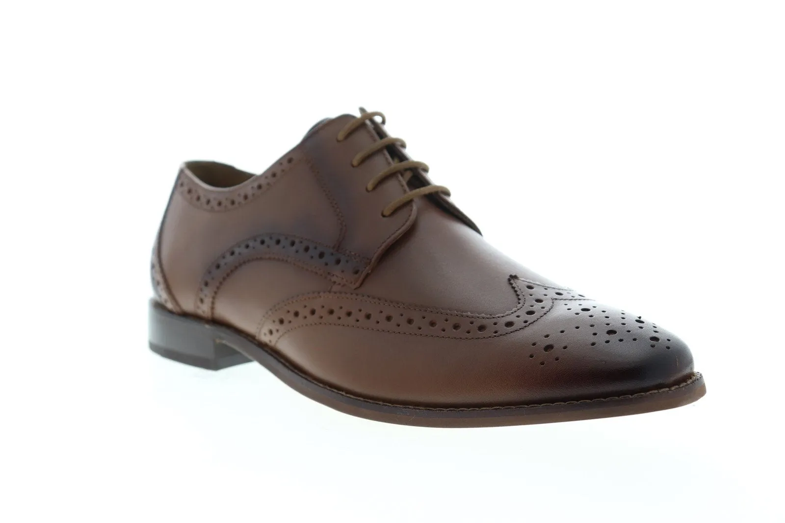 Finley II Wingtip Oxford Mens Brown Leather Oxfords