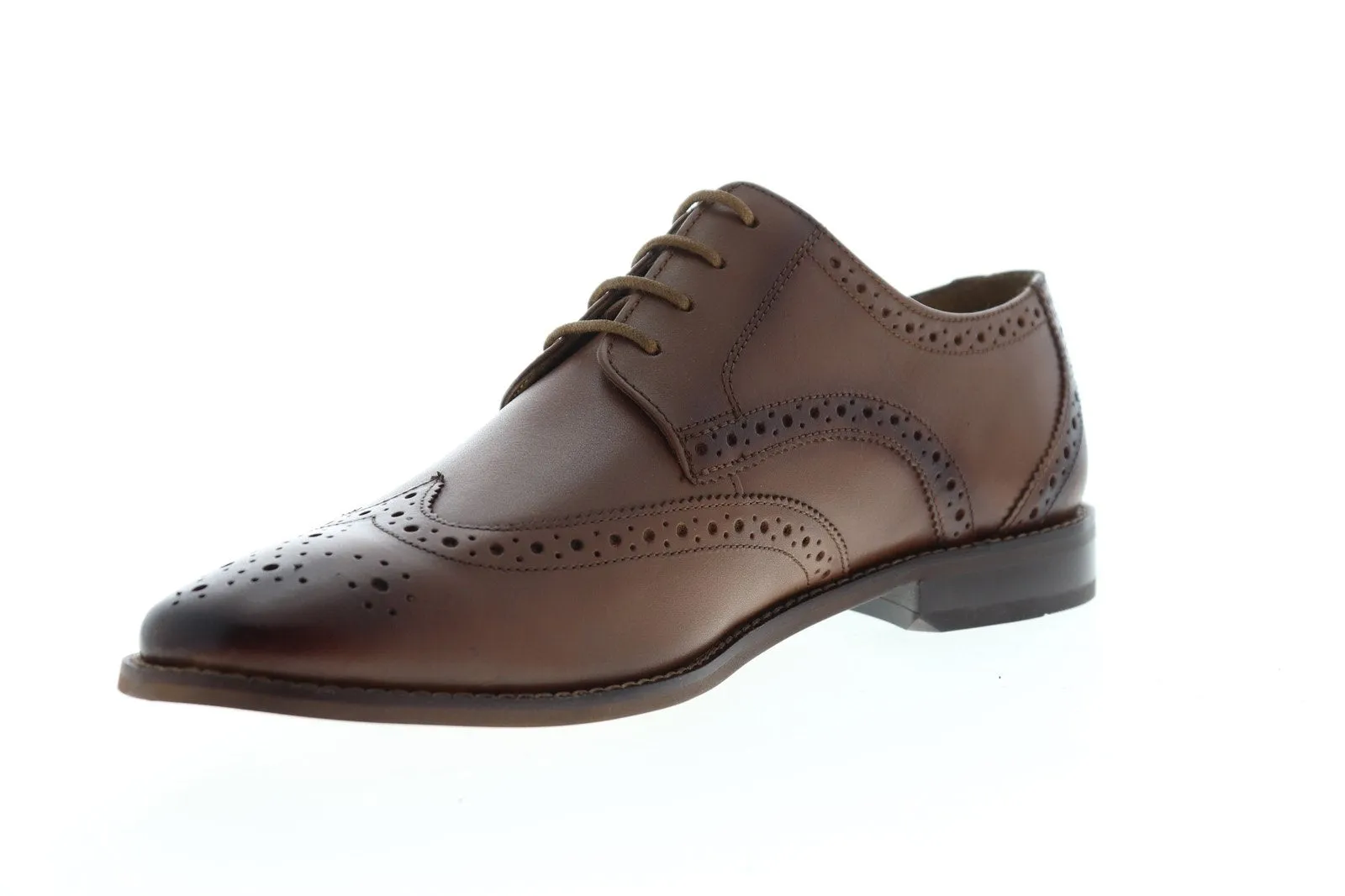 Finley II Wingtip Oxford Mens Brown Leather Oxfords