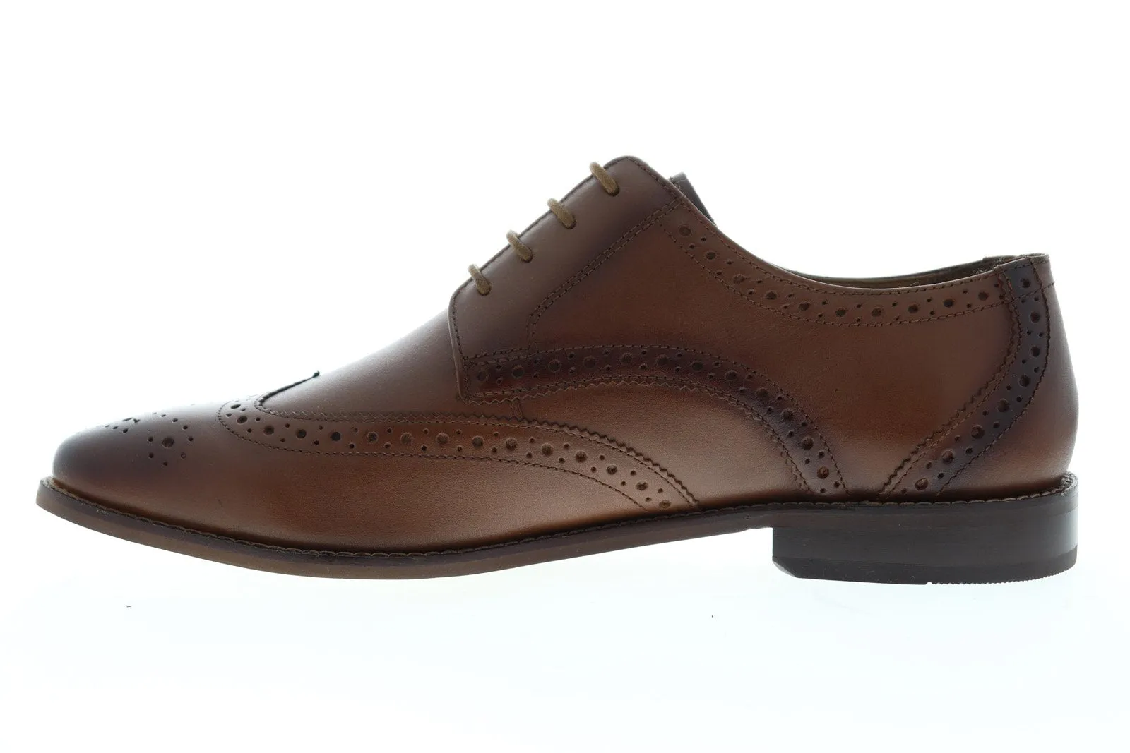 Finley II Wingtip Oxford Mens Brown Leather Oxfords