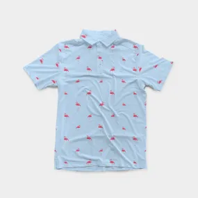 Flamingo Lake Sporty Polo Shirt