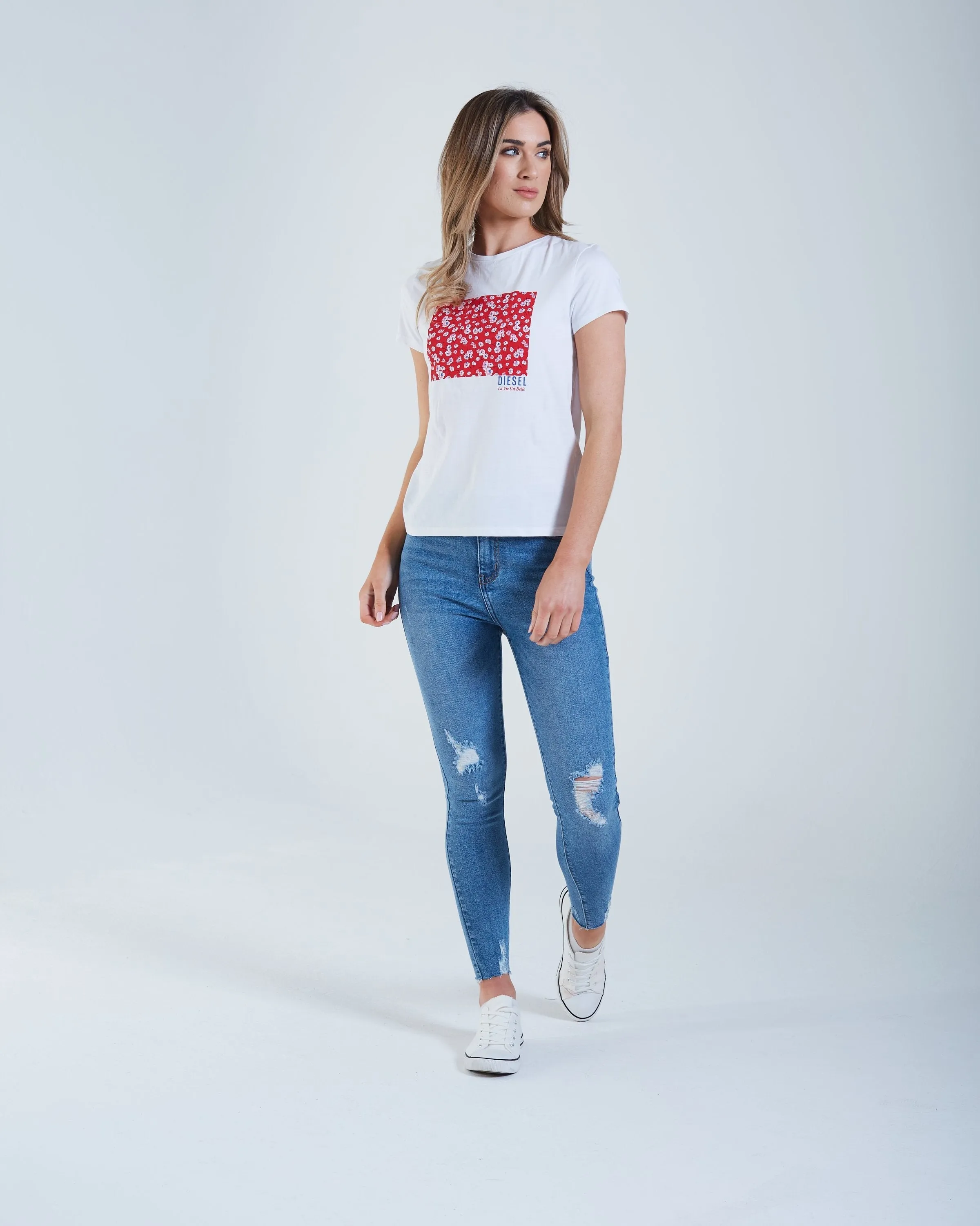 Flora T-Shirt Red Floral