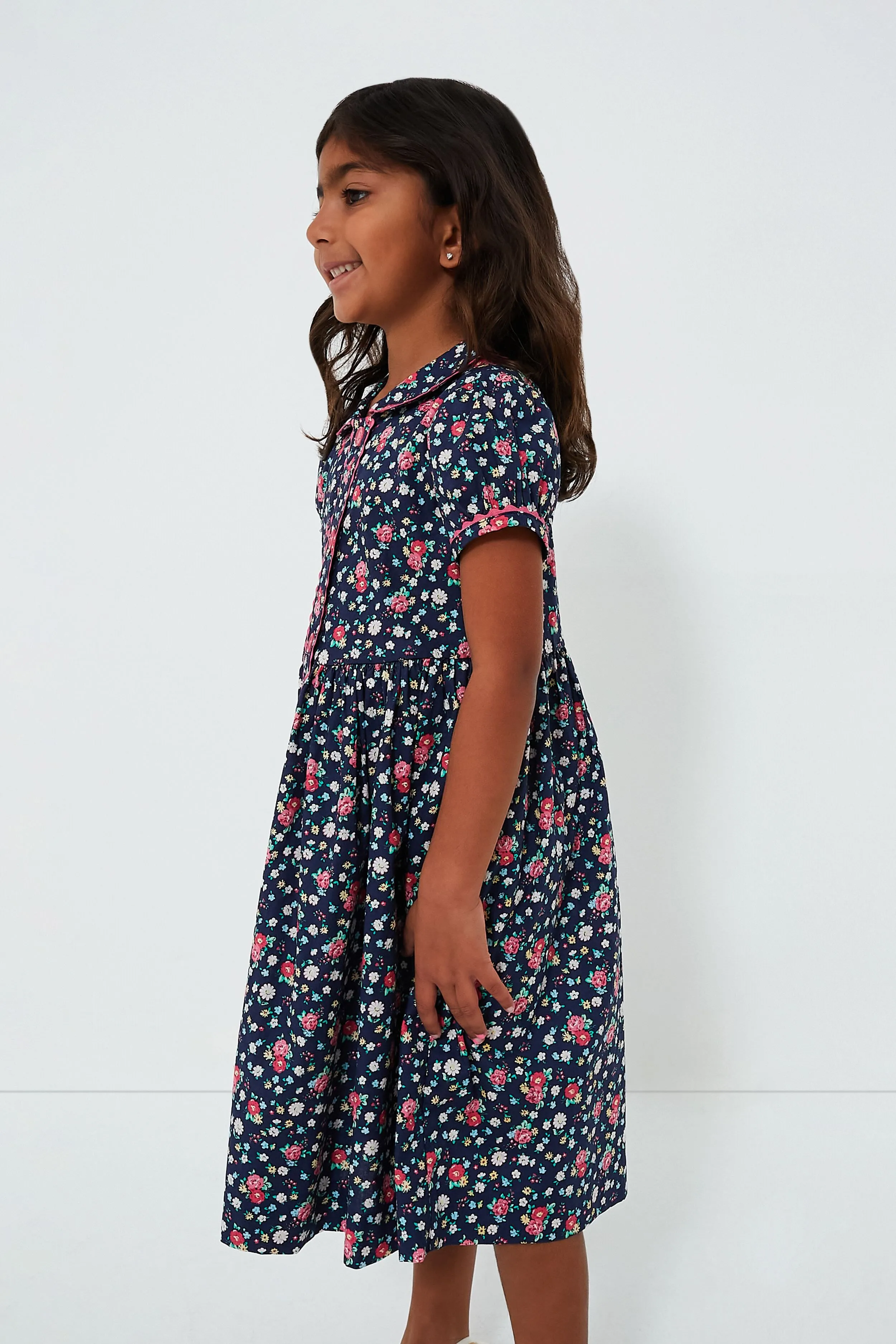 Floral Button-Front Dress