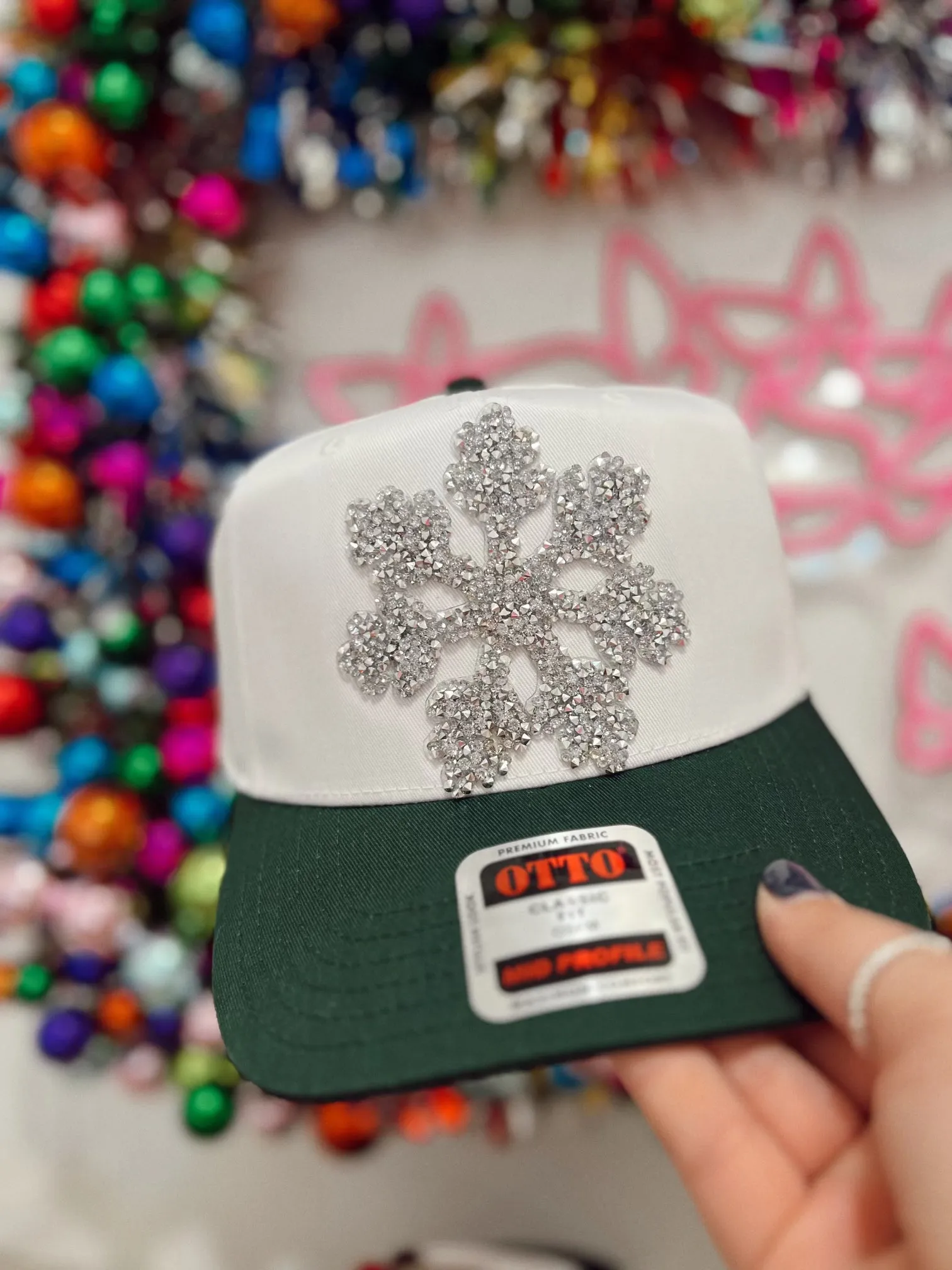 Fly Trucker Hat - Sparkle Snowflake