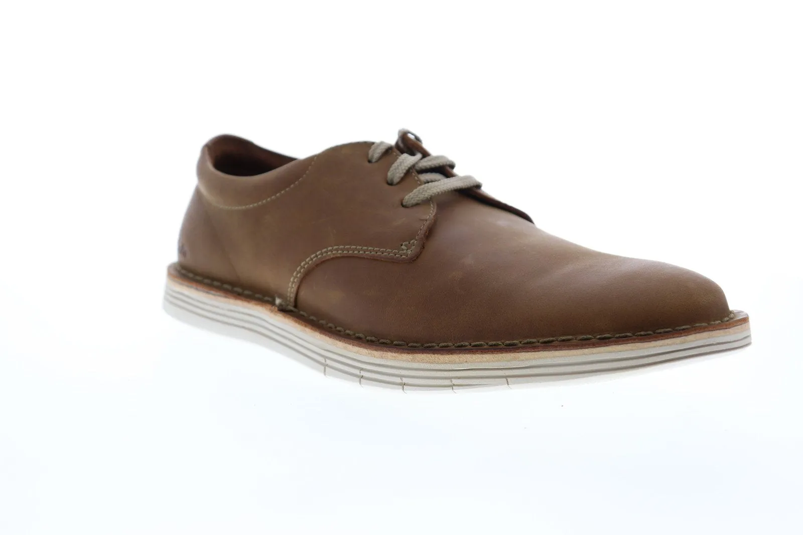 Forge Vibe Mens Brown Leather Plain Toe Oxfords