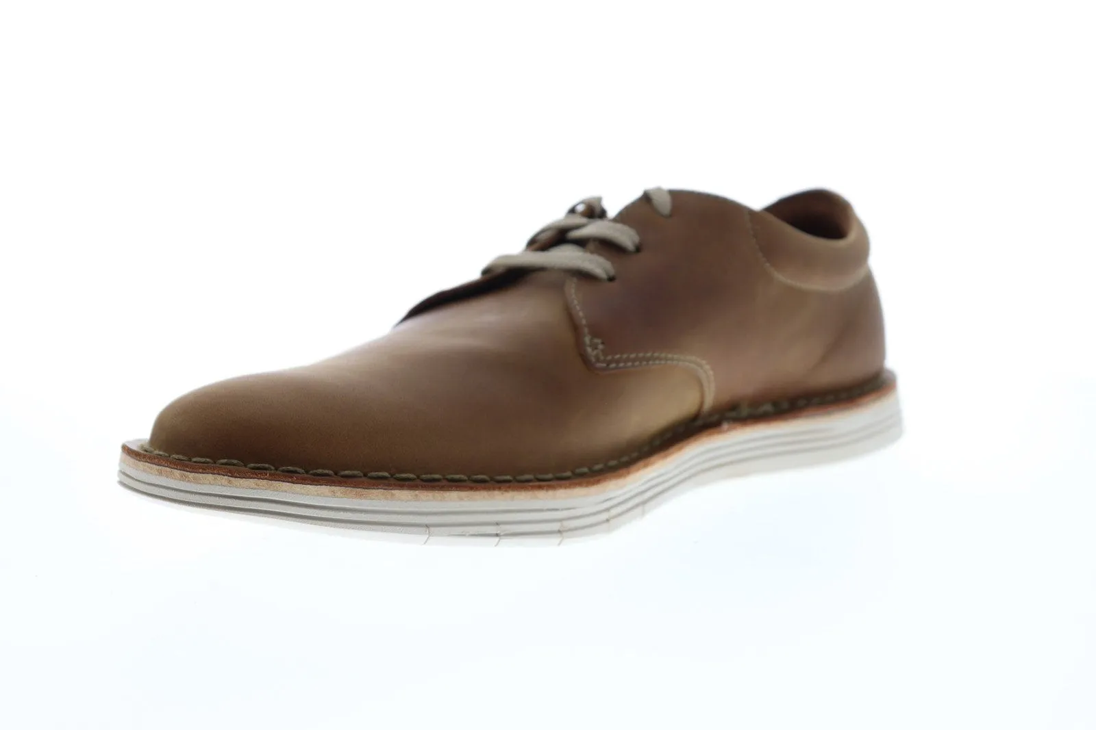 Forge Vibe Mens Brown Leather Plain Toe Oxfords