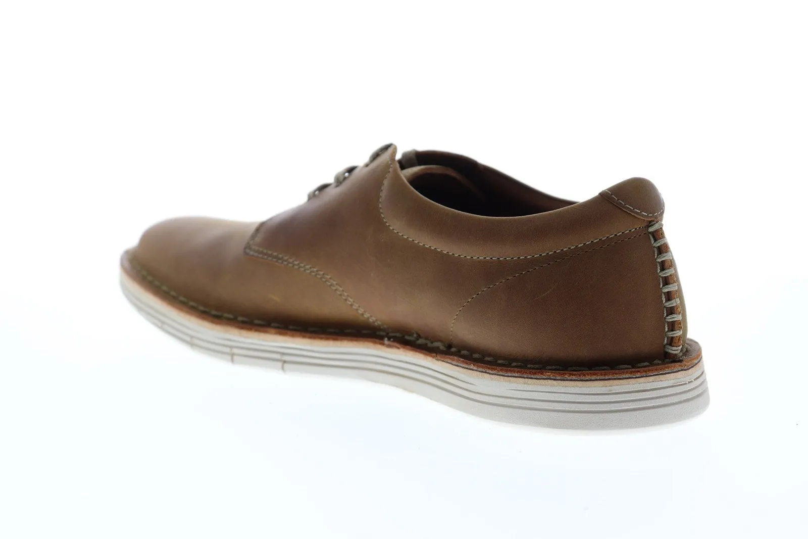 Forge Vibe Mens Brown Leather Plain Toe Oxfords