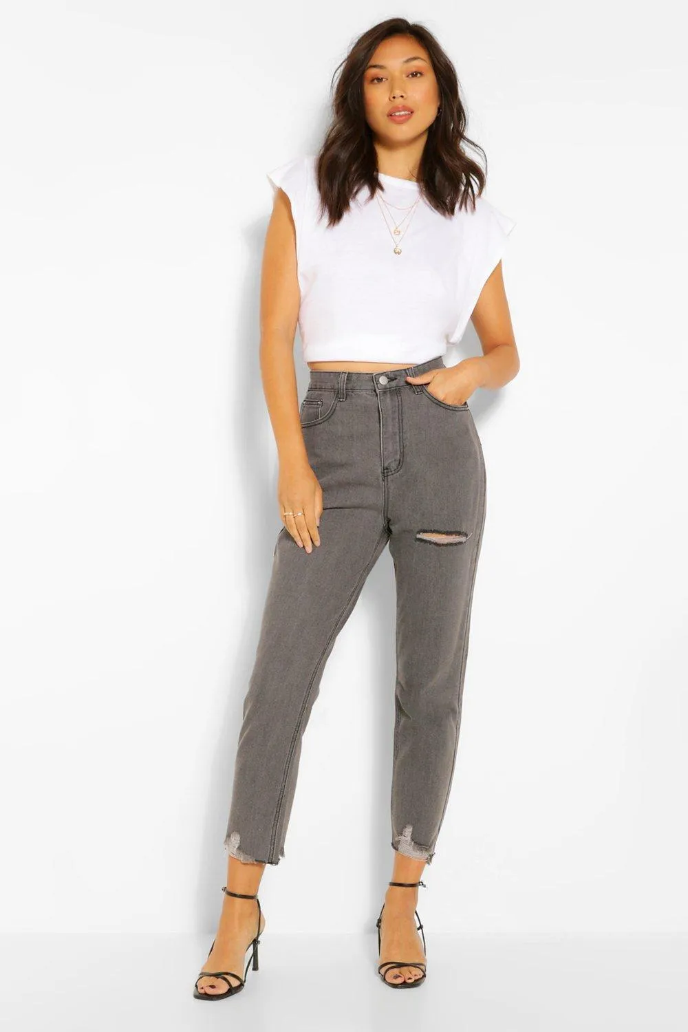 Fray Hem Skinny Jeans