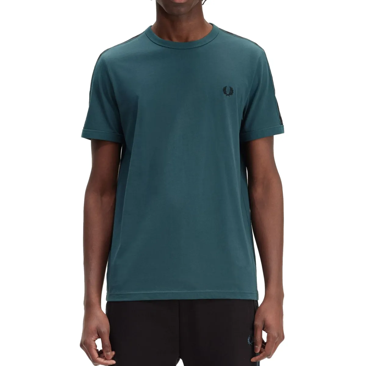 Fred Perry - Contrast Tape Ringer T-Shirt - Petrol Blue