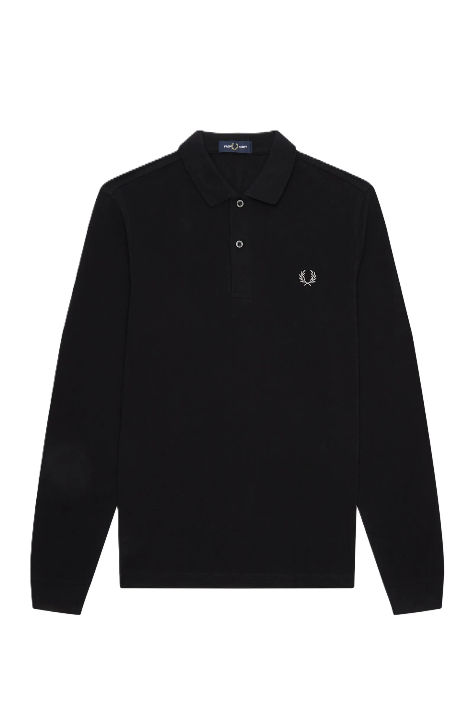 Fred Perry LS Plain Polo Blk-Chrome