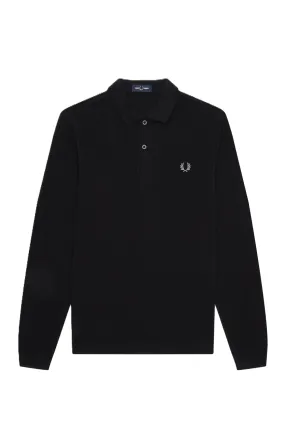 Fred Perry LS Plain Polo Blk-Chrome