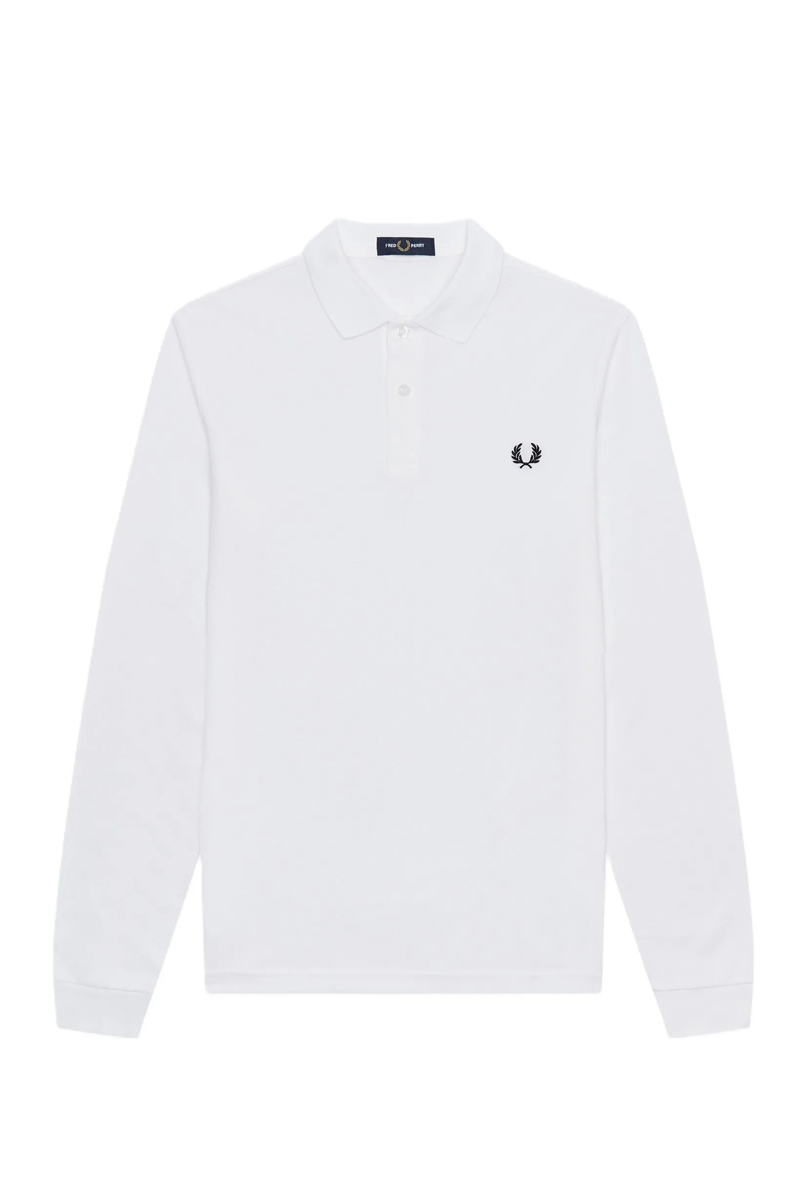 Fred Perry LS Plain Polo White