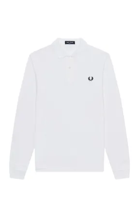 Fred Perry LS Plain Polo White