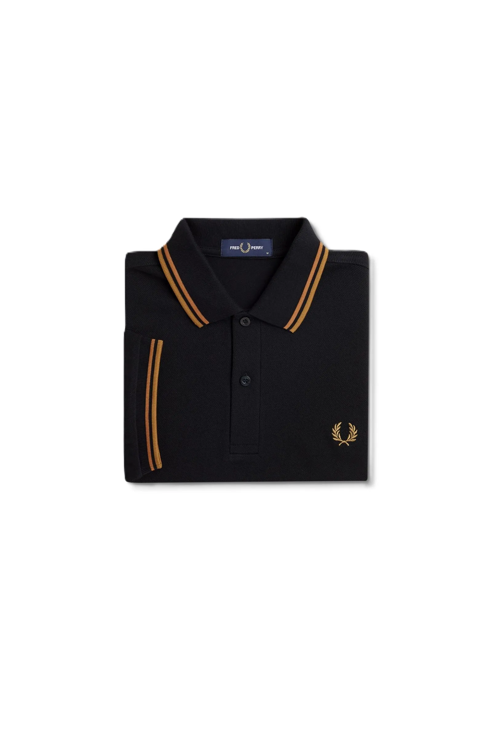 Fred Perry Twin Tipped Polo Shirt Blk/Nutflk/DkCar