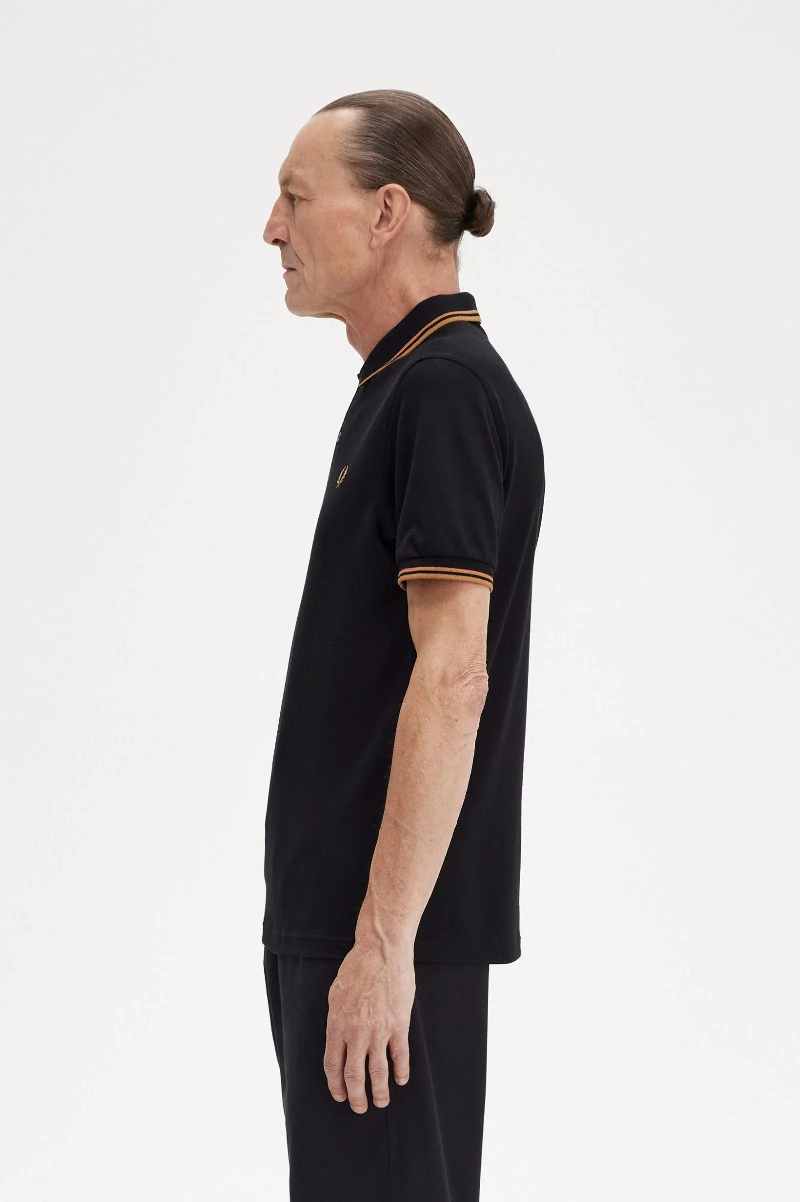 Fred Perry Twin Tipped Polo Shirt Blk/Nutflk/DkCar