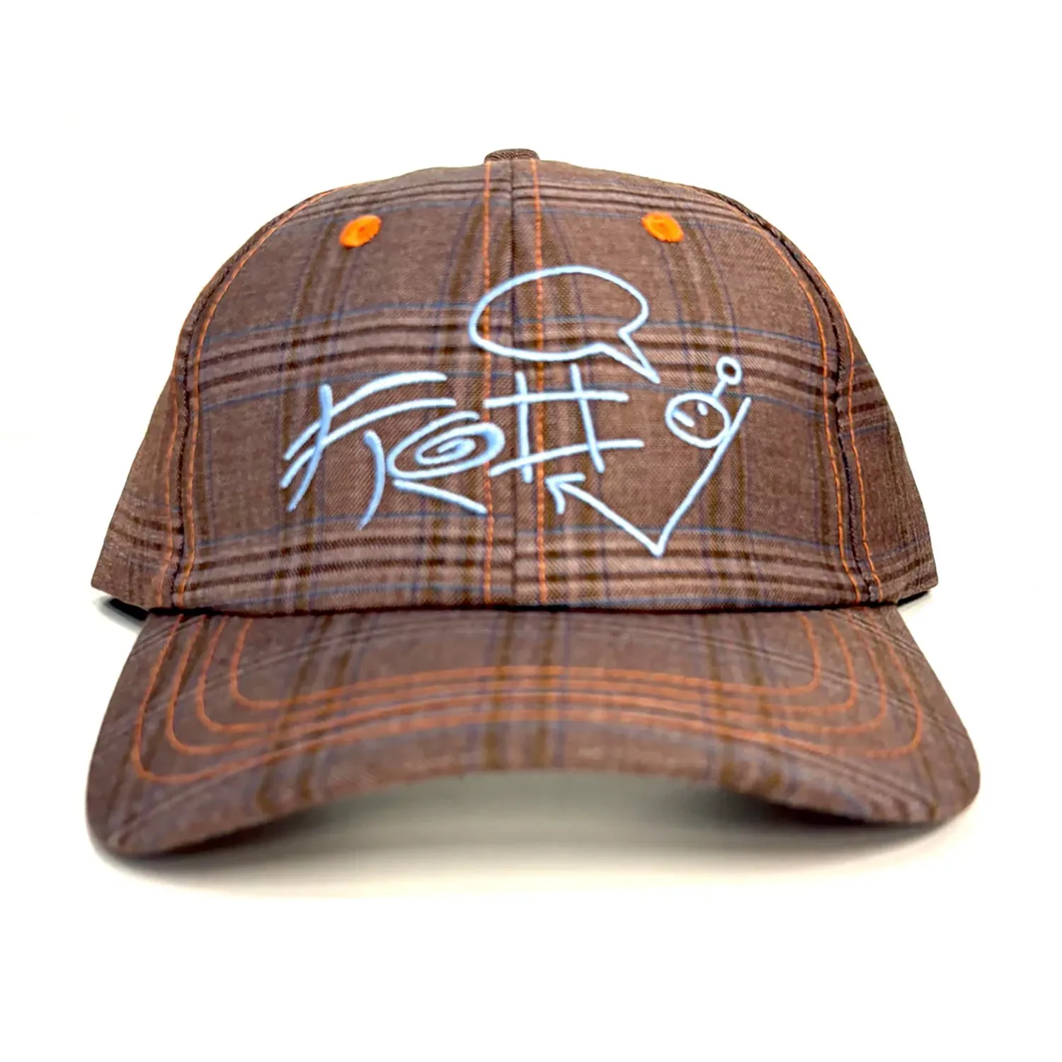 Frog Plaid G Hat Brown