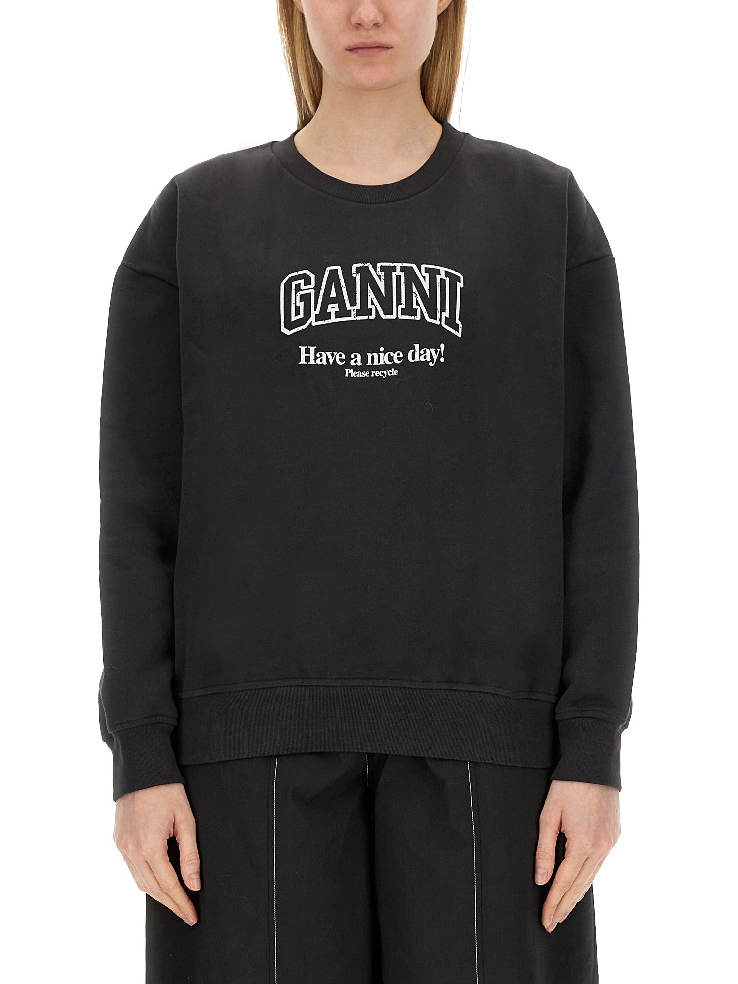 GANNI Logo Cotton Sweater