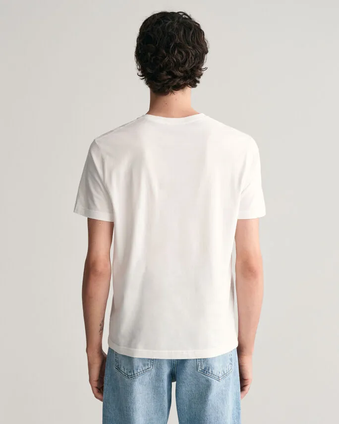 Gant 344157 Mens Reg Shield Ss T-Shirt White