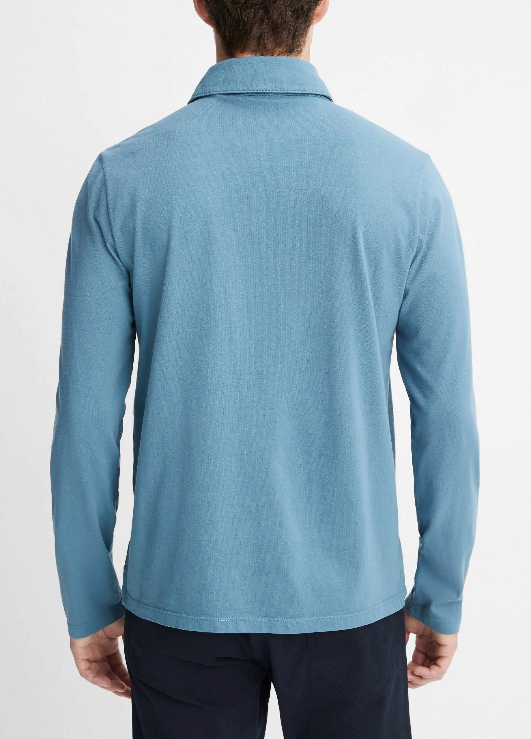 Garment Dye Long-Sleeve Polo Shirt