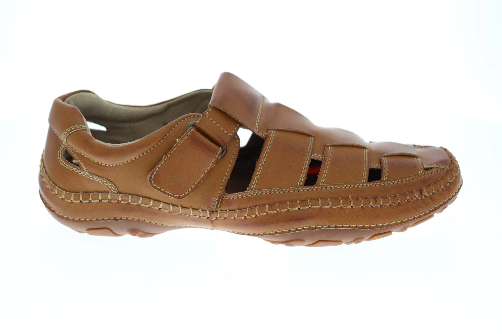 GBX Sentaur 135594 Men's Brown Leather Slip-On Sport Sandals - Shoes