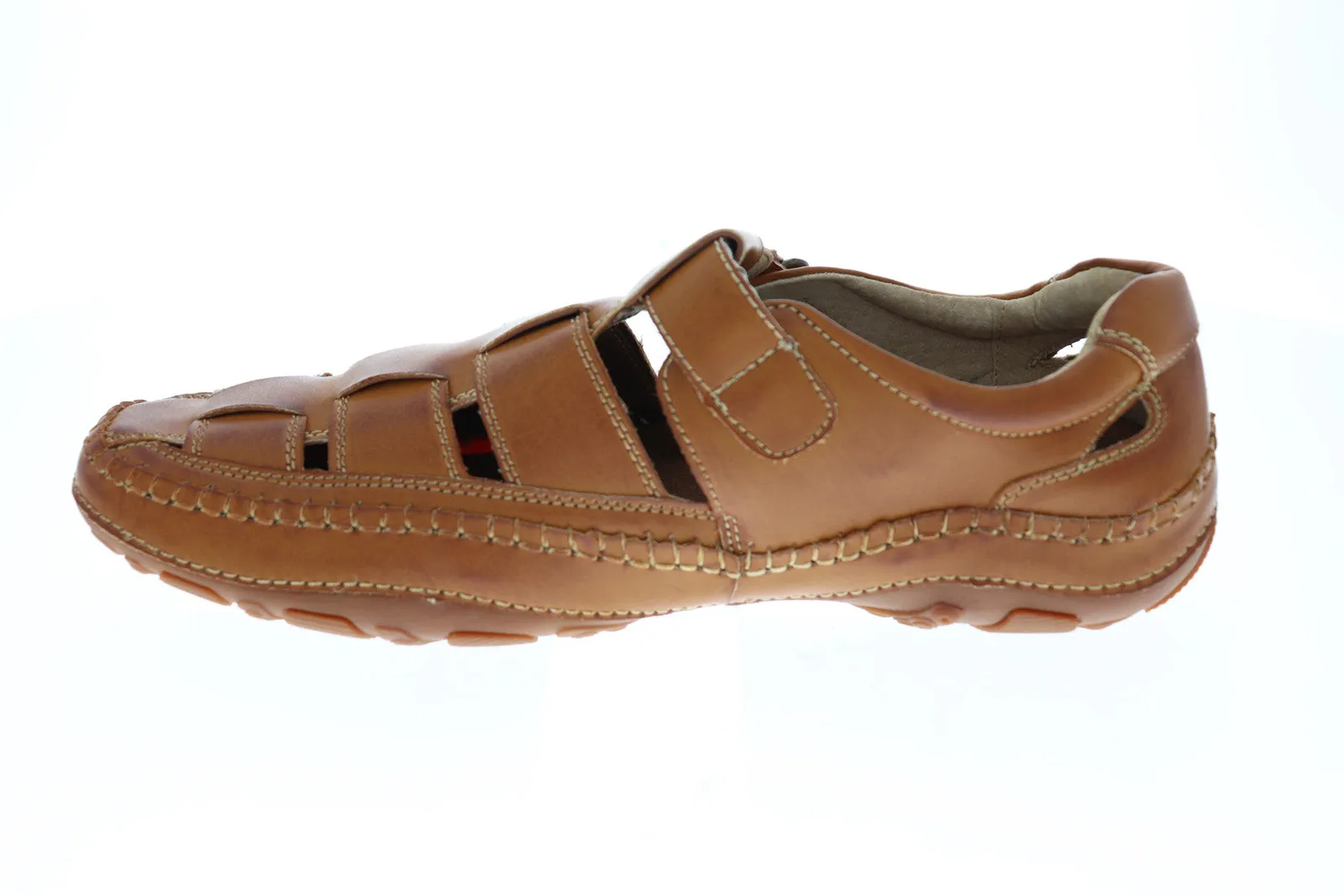 GBX Sentaur 135594 Men's Brown Leather Slip-On Sport Sandals - Shoes