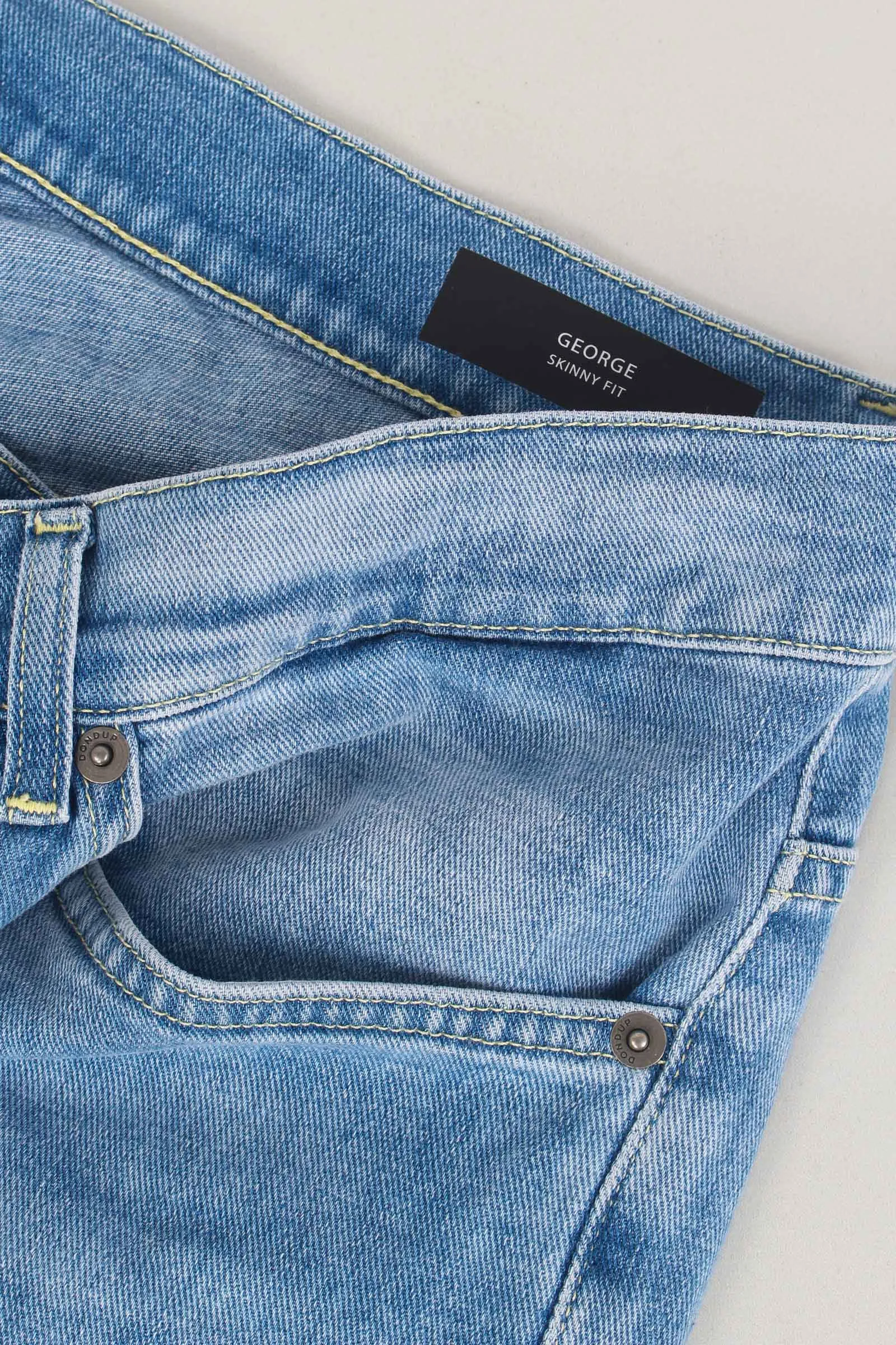 George Light Wash Basic Clean Denim Jeans