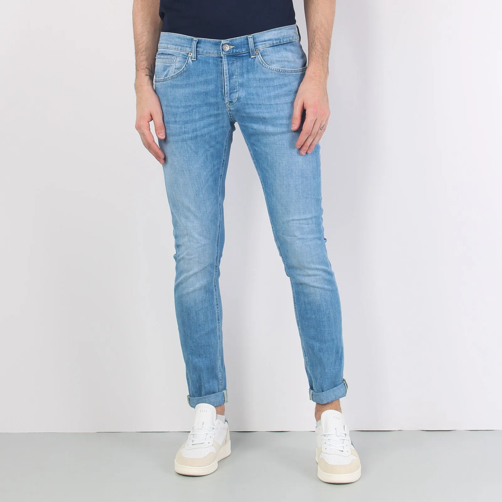 George Light Wash Basic Clean Denim Jeans