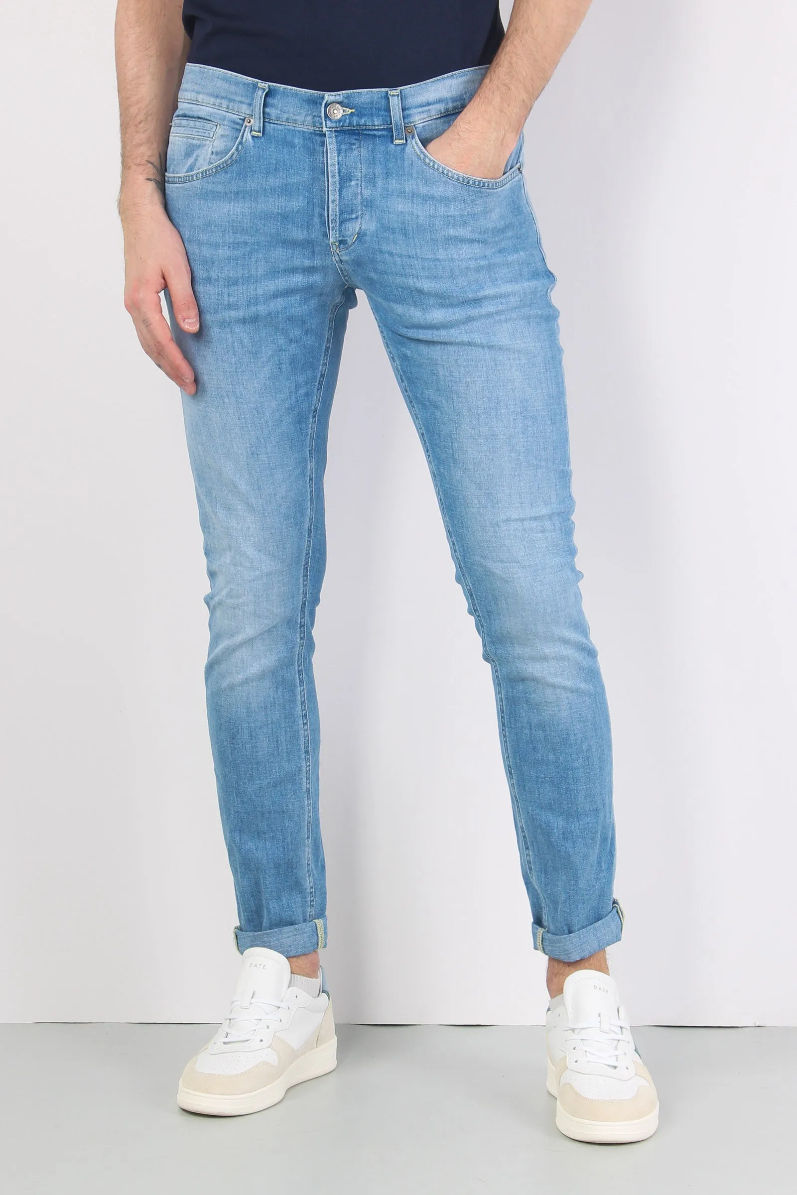 George Light Wash Basic Clean Denim Jeans