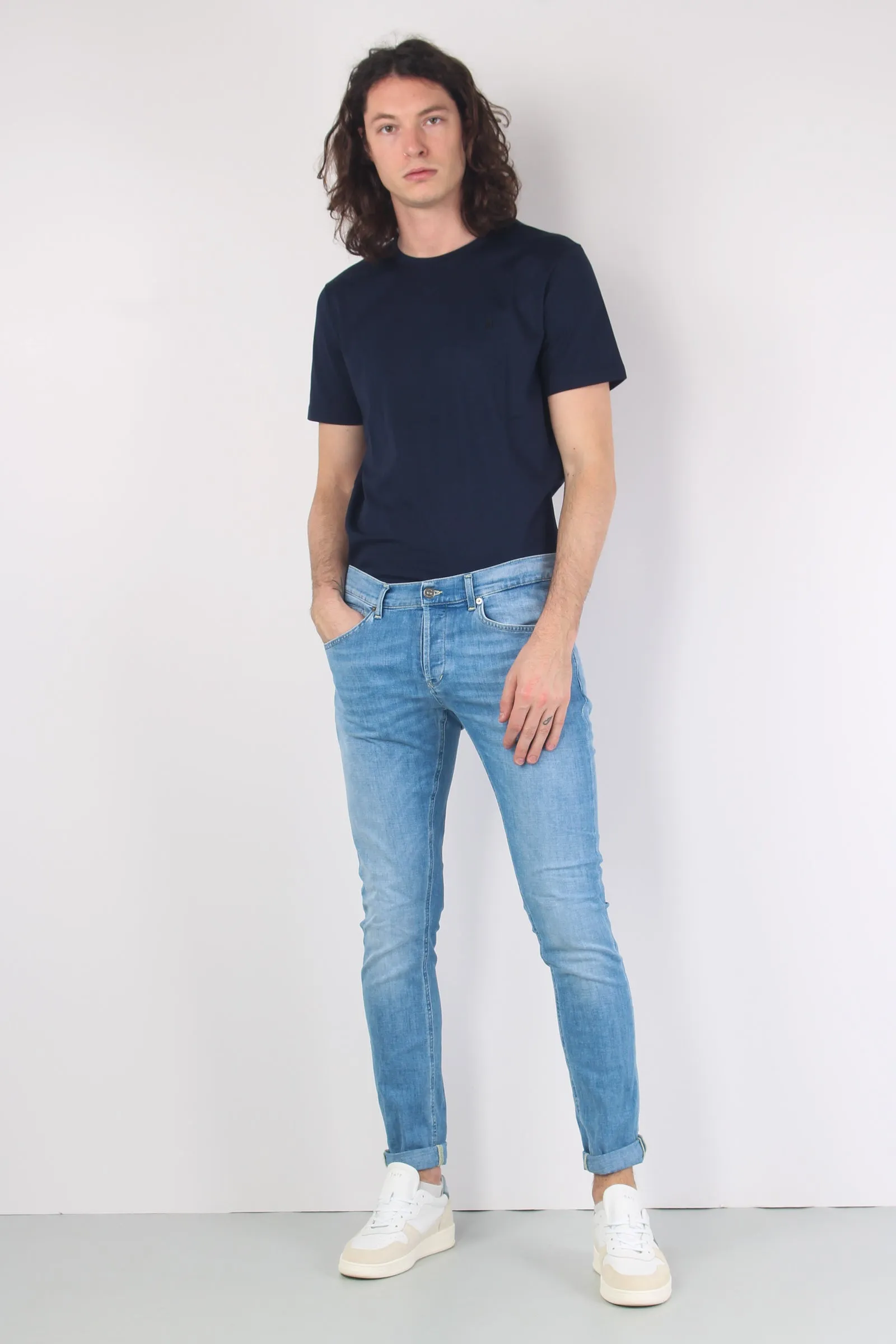 George Light Wash Basic Clean Denim Jeans