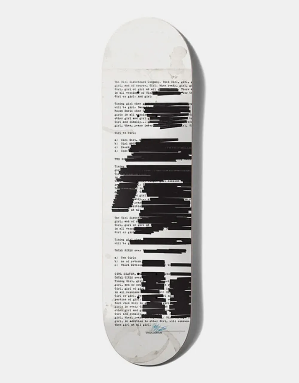 Girl Davis Redacted G053 Skateboard Deck - 8.5